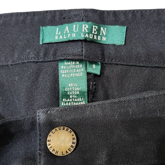 Lauren Ralph Lauren Pant Cotton Blend Stretch Zipper Pockets Jeans Size 6 - Picture 7 of 7